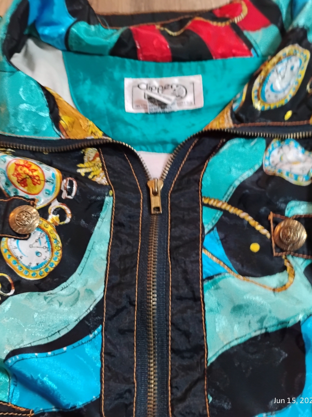 Vintage 80s Teal & Black Track Jacket and Joggers Set - Picture 5 of 8